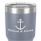 All Anchors 30 oz Stainless Steel Ringneck Tumbler - Grey - Close Up