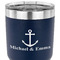 All Anchors 30 oz Stainless Steel Ringneck Tumbler - Navy - CLOSE UP