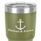 All Anchors 30 oz Stainless Steel Ringneck Tumbler - Olive - Close Up