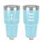 All Anchors 30 oz Stainless Steel Tumbler - Teal - Double-Sided (Personalized)