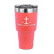 All Anchors 30 oz Stainless Steel Ringneck Tumblers - Coral - FRONT