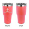 All Anchors 30 oz Stainless Steel Ringneck Tumblers - Coral - Single Sided - APPROVAL