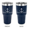 All Anchors 30 oz Stainless Steel Ringneck Tumblers - Navy - Double Sided - APPROVAL