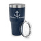 All Anchors 30 oz Stainless Steel Ringneck Tumblers - Navy - LID OFF