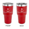 All Anchors 30 oz Stainless Steel Tumbler - Red - Double Sided (Personalized)