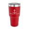 All Anchors 30 oz Stainless Steel Ringneck Tumblers - Red - FRONT