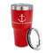 All Anchors 30 oz Stainless Steel Ringneck Tumblers - Red - LID OFF