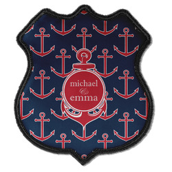 All Anchors Iron On Shield Patch C w/ Couple's Names