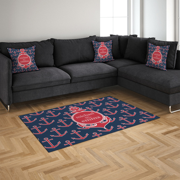 All Anchors 4'x6' Indoor Area Rugs - IN CONTEXT
