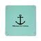 All Anchors 6" x 6" Teal Leatherette Snap Up Tray - APPROVAL