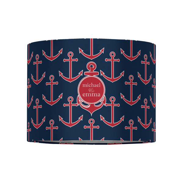 All Anchors 8" Drum Lampshade - FRONT (Fabric)