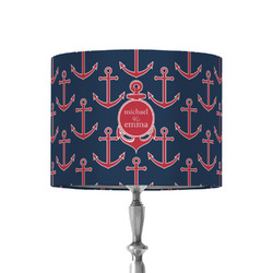 All Anchors 8" Drum Lamp Shade - Fabric (Personalized)