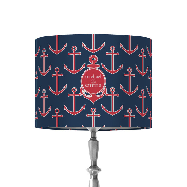 Custom All Anchors 8" Drum Lamp Shade - Fabric (Personalized)