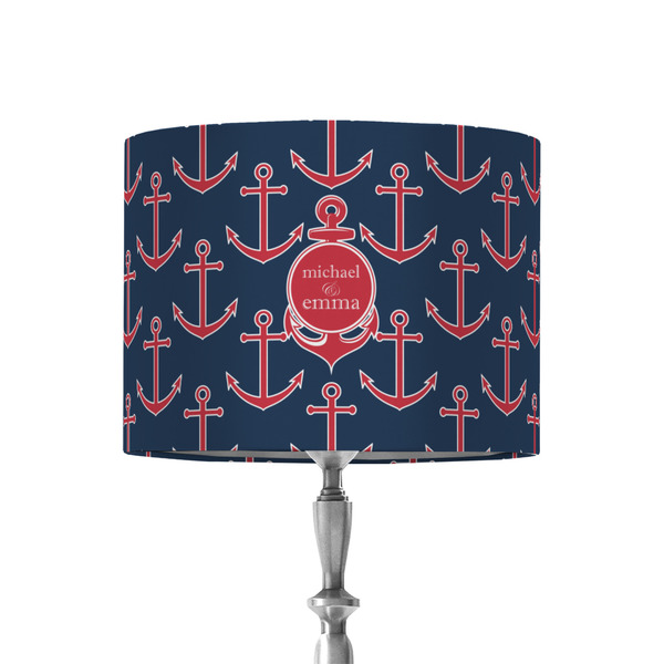 Custom All Anchors 8" Drum Lamp Shade - Fabric (Personalized)