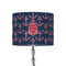 All Anchors 8" Drum Lampshade - ON STAND (Fabric)