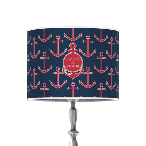All Anchors 8" Drum Lampshade - ON STAND (Poly Film)