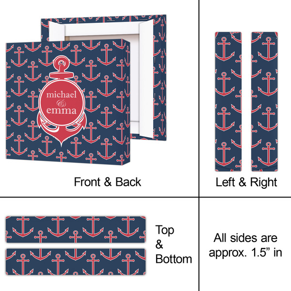 All Anchors 8x8 - Canvas Print - Approval