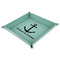 All Anchors 9" x 9" Teal Leatherette Snap Up Tray - MAIN