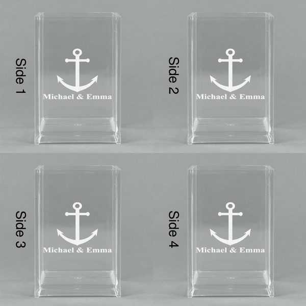All Anchors Acrylic Pen Holder - All Sides