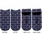 All Anchors Adult Ankle Socks - Double Pair - Front and Back - Apvl