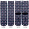 All Anchors Adult Crew Socks - Double Pair - Front and Back - Apvl