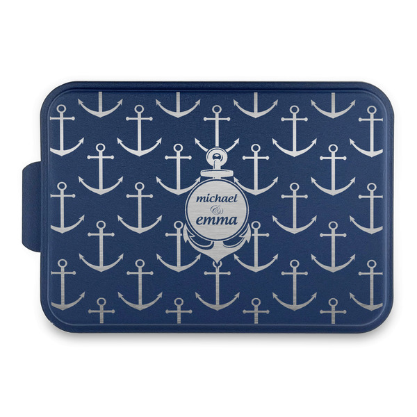 Custom All Anchors Aluminum Baking Pan with Navy Lid (Personalized)
