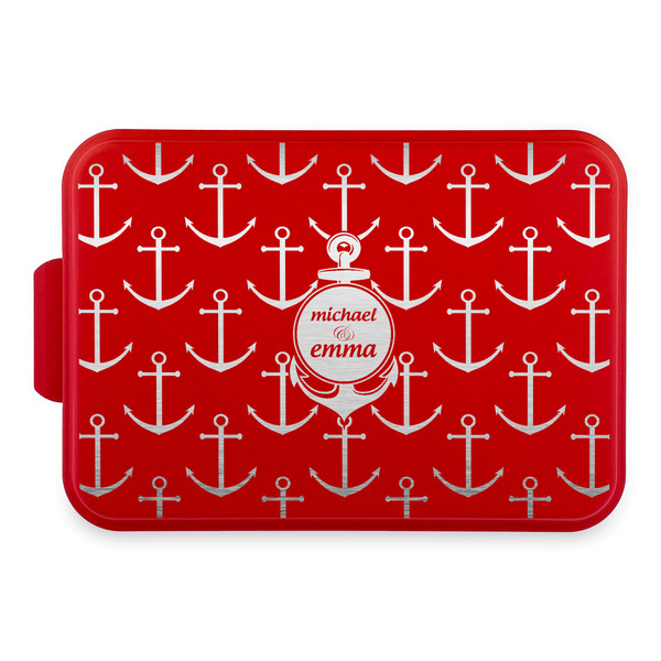 Custom All Anchors Aluminum Baking Pan with Red Lid (Personalized)