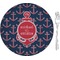 All Anchors 8" Glass Appetizer / Dessert Plates - Single or Set (Personalized)