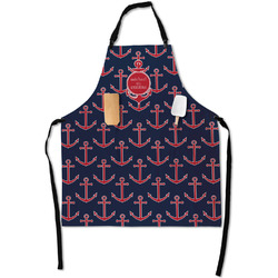 All Anchors Apron With Pockets w/ Couple's Names
