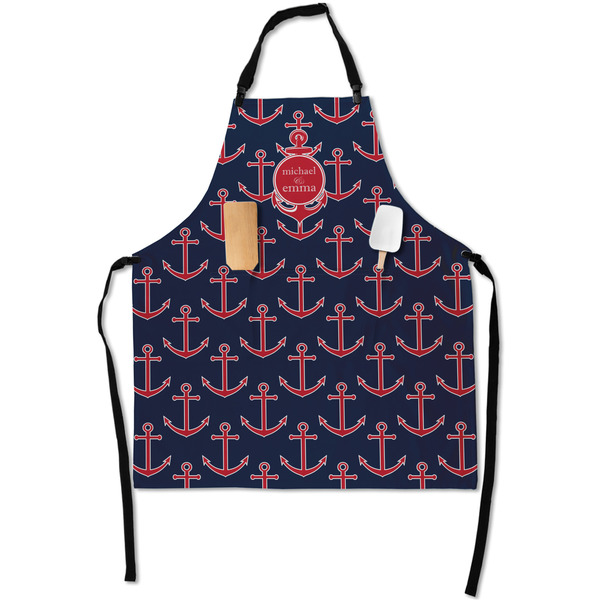 Custom All Anchors Apron With Pockets w/ Couple's Names