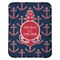 All Anchors Baby Sherpa Blanket - Flat