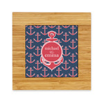 All Anchors Bamboo Trivet with Ceramic Tile Insert (Personalized)