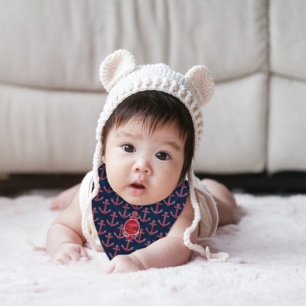All Anchors Bandana Bib - (Lifestyle 2 girl)