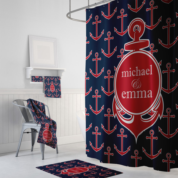 All Anchors Bath Towel Sets - 3-piece - In Context