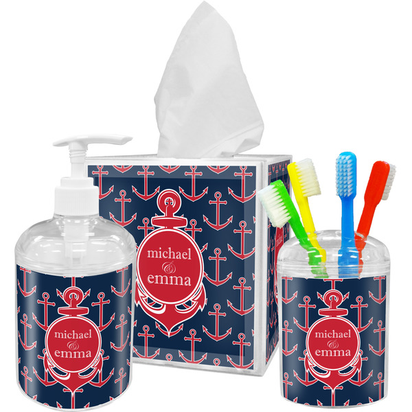 All Anchors Bathroom Accessories Set (Personalized)