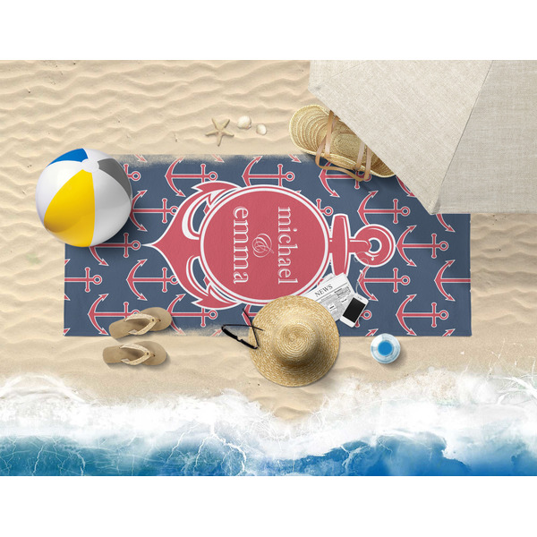 All Anchors Beach Towel Lifestyle