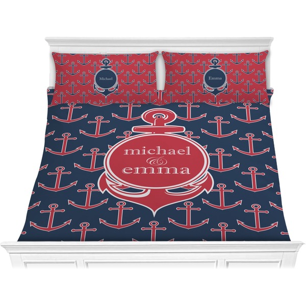 Custom All Anchors Comforter Set - King (Personalized)