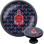 All Anchors Cabinet Knob (Black) (Personalized)