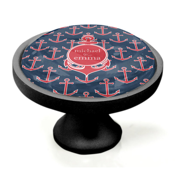 All Anchors Black Custom Cabinet Knob (Side)