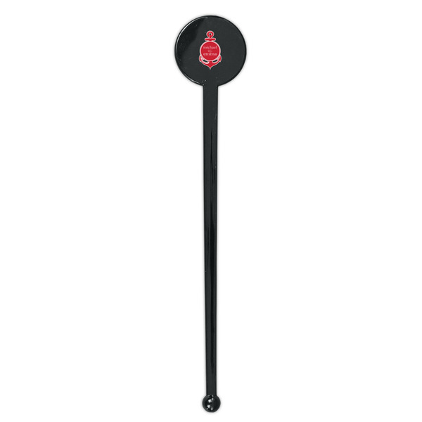 All Anchors Black Plastic 7" Stir Stick - Round - Single Stick
