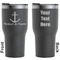 All Anchors Black RTIC Tumbler - Front and Back