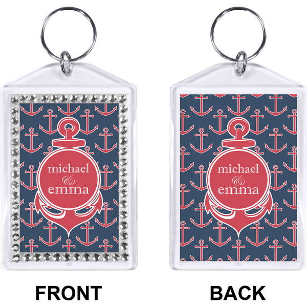 All Anchors Bling Keychain (Front + Back)