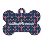 All Anchors Bone Shaped Dog ID Tag - Large (Personalized)