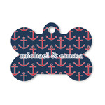 All Anchors Bone Shaped Dog ID Tag - Small (Personalized)