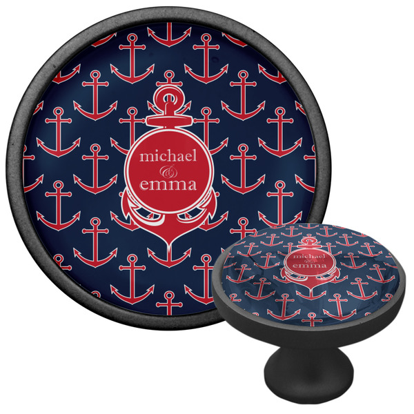 All Anchors Cabinet Knob - Black - Multi Angle