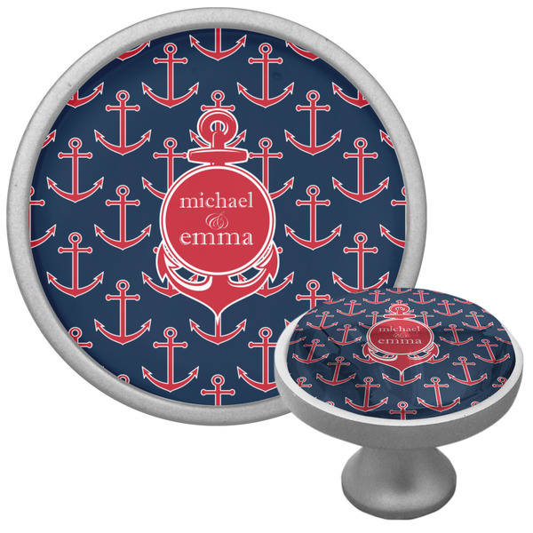 Custom All Anchors Cabinet Knob (Silver) (Personalized)