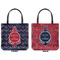 All Anchors Canvas Tote - Front and Back