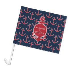 All Anchors Car Flag - Large (Personalized)