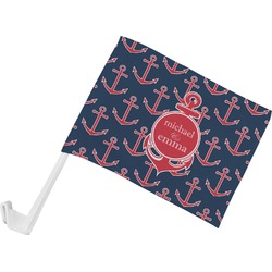 All Anchors Car Flag - Small w/ Couple's Names