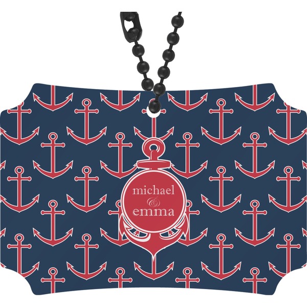 Custom All Anchors Rear View Mirror Ornament (Personalized)